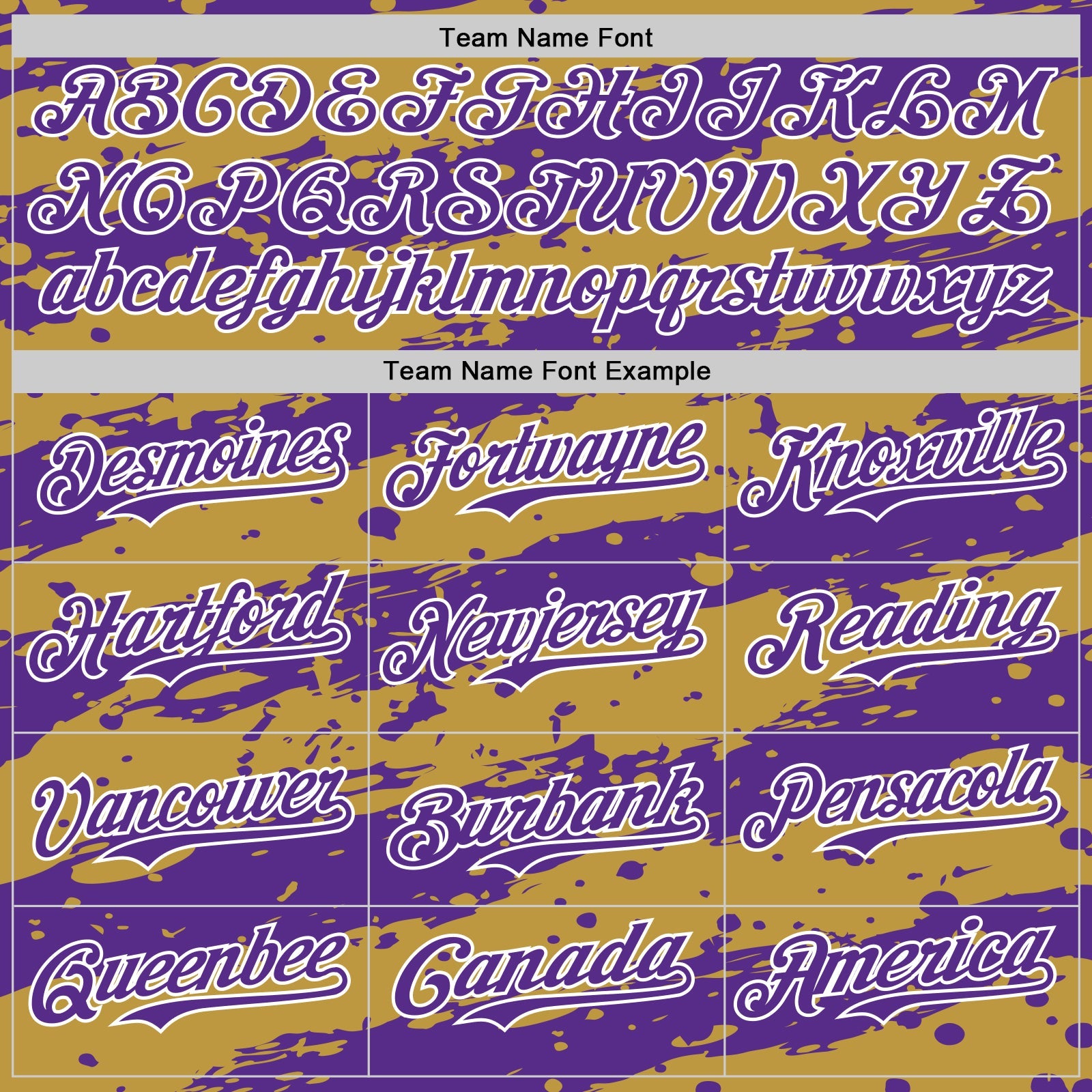 Custom Old Gold Purple-White Paint Splash Stripe Authentic Baseball Jersey view 4
