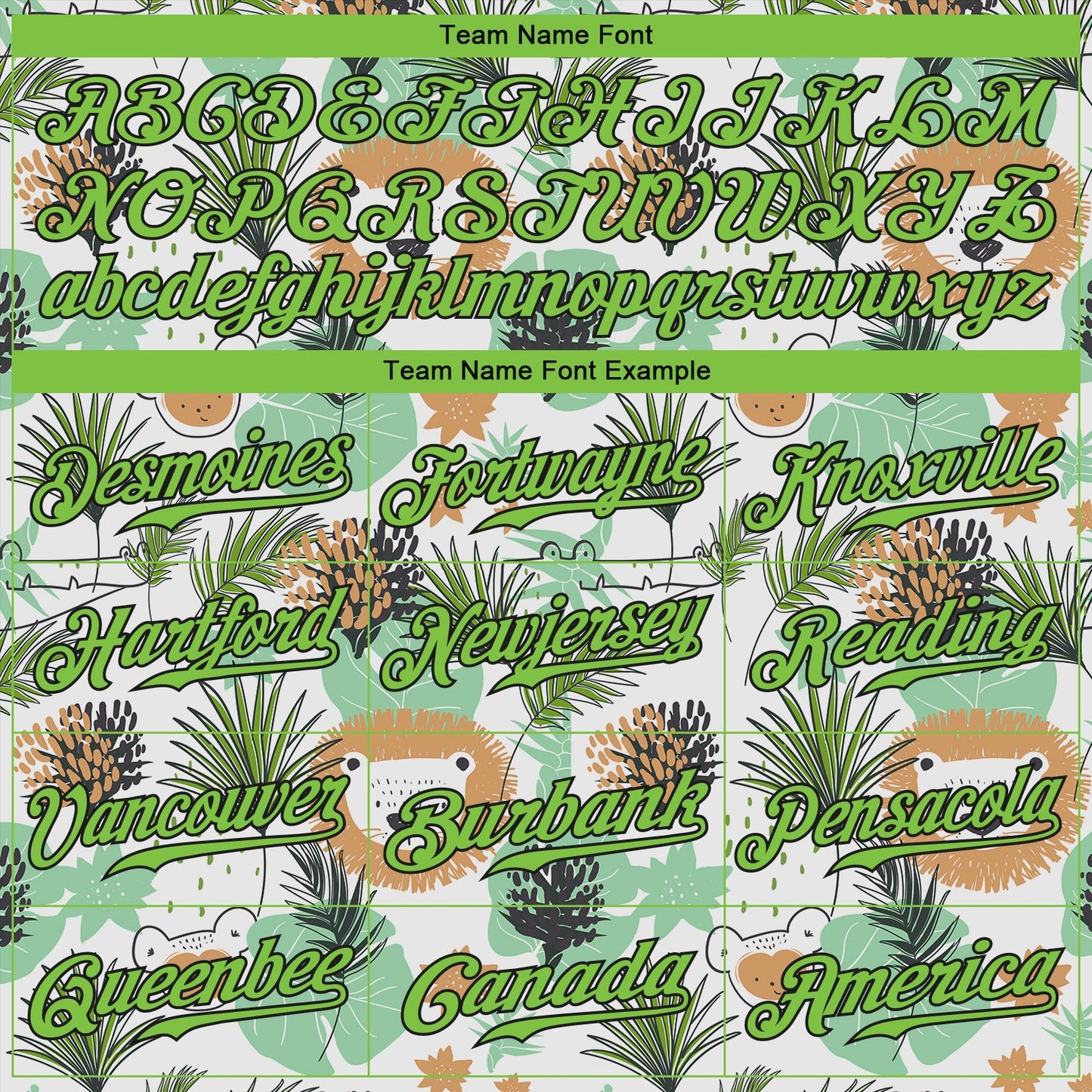 Custom White Neon Green-Black 3D Pattern Design Hawaii Palm Leaves And Lions Authentic Baseball Jersey view 4