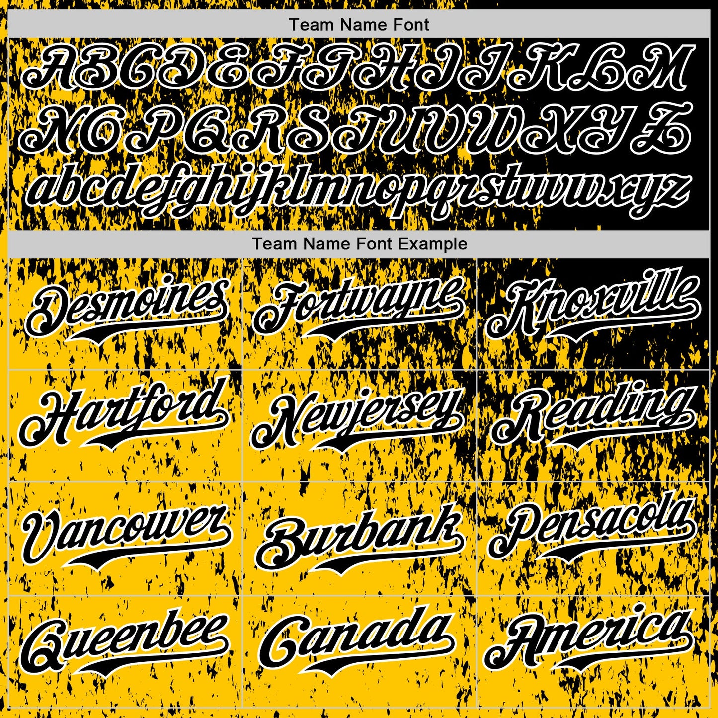Custom Black Yellow-White Abstract Fragment Splatter Authentic Baseball Jersey view 4