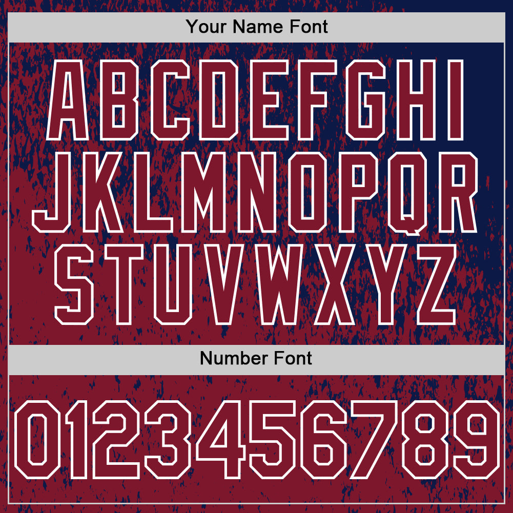 Custom Navy Crimson-White Abstract Fragment Splatter Authentic Baseball Jersey view 5