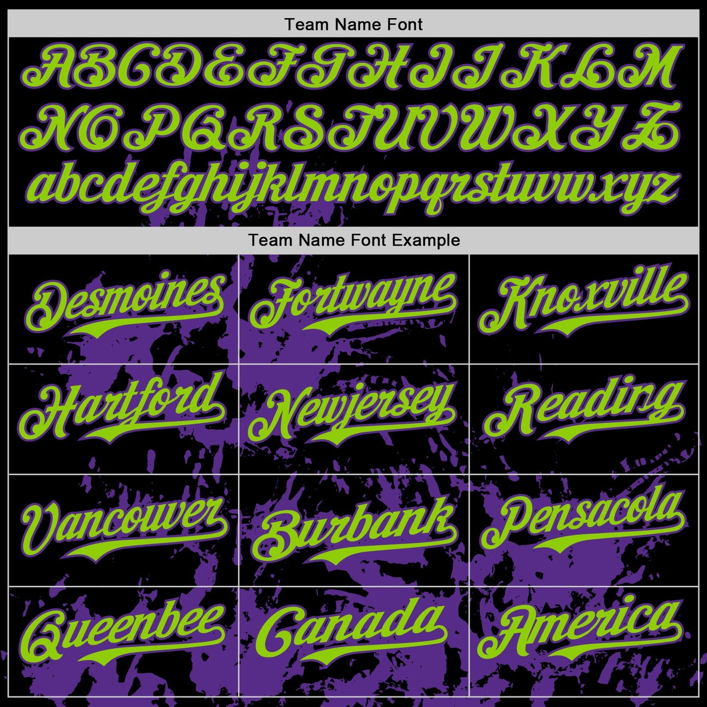 Custom Black Neon Green-Purple Splatter Authentic Baseball Jersey view 4