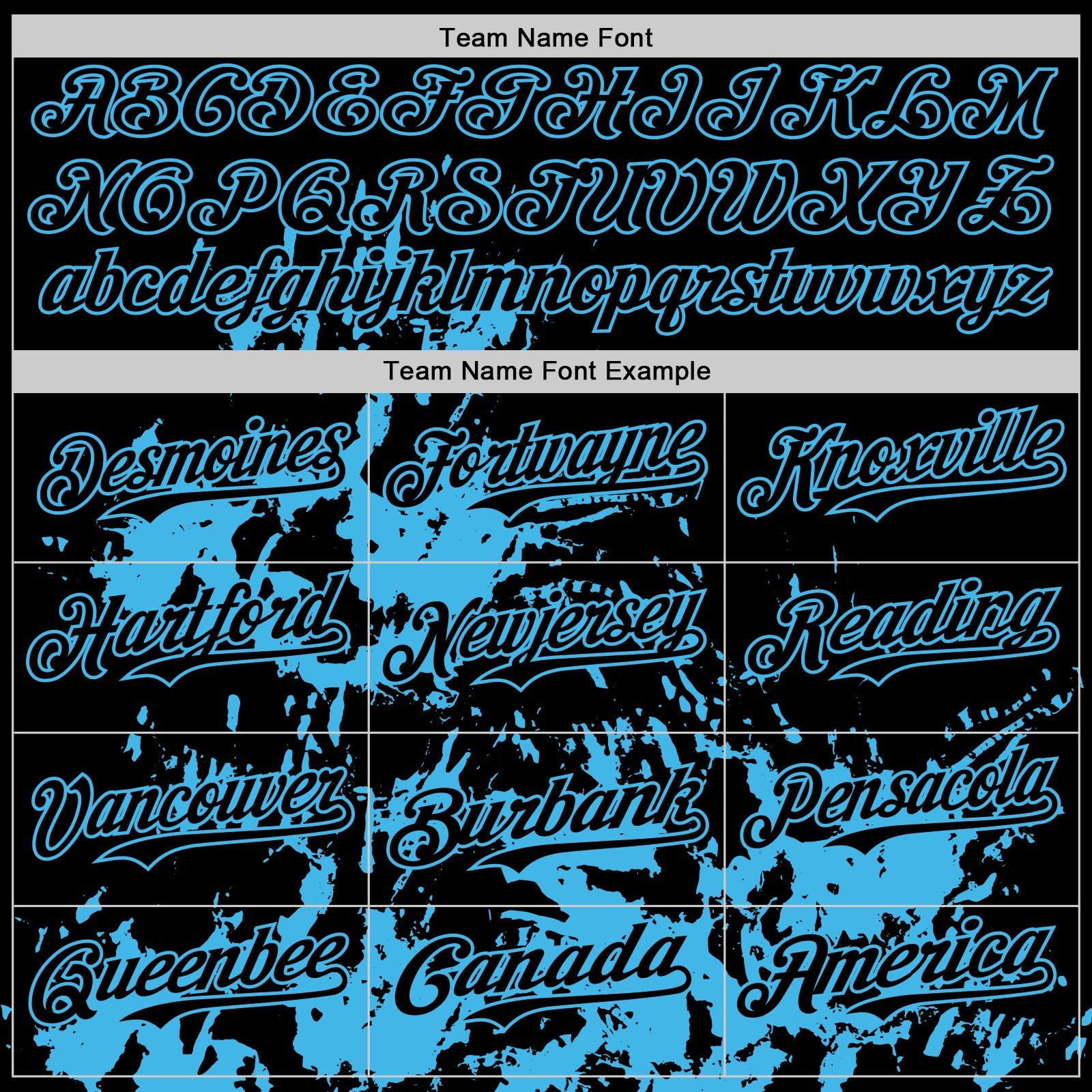 Custom Black Sky Blue Splatter Authentic Baseball Jersey view 4