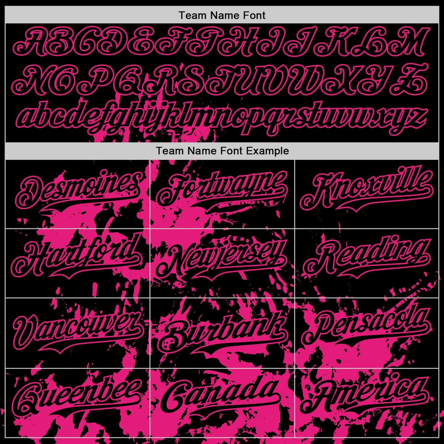 Custom Black Hot Pink Splatter Authentic Baseball Jersey view 4