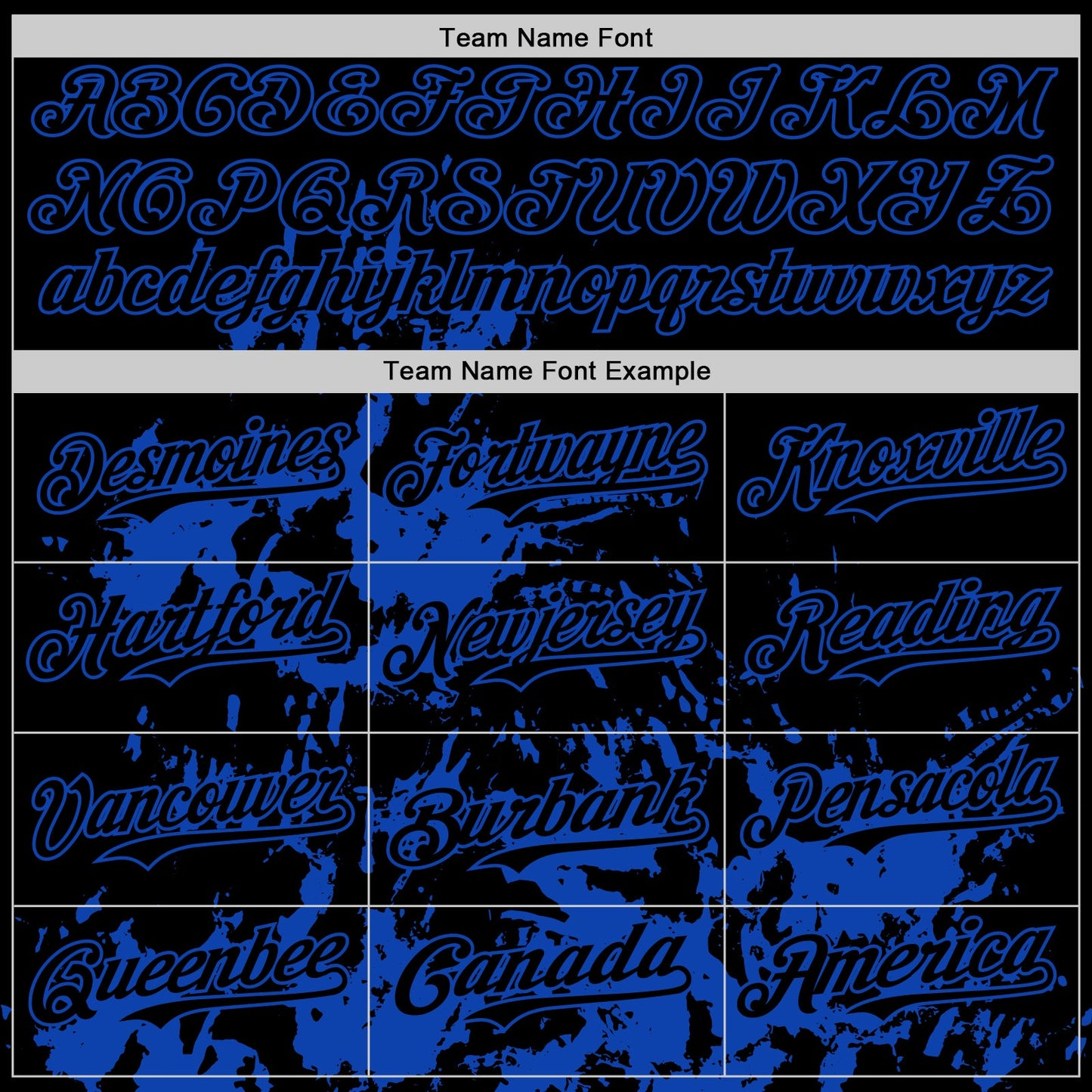 Custom Black Thunder Blue Splatter Authentic Baseball Jersey view 4