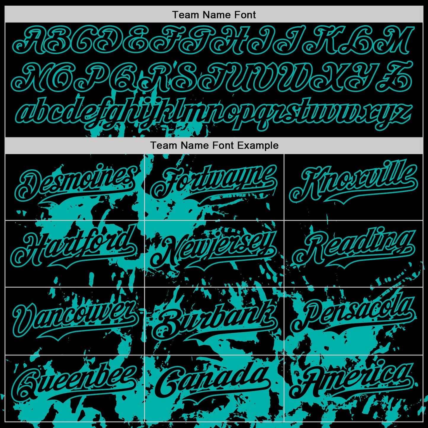 Custom Black Aqua Splatter Authentic Baseball Jersey view 4