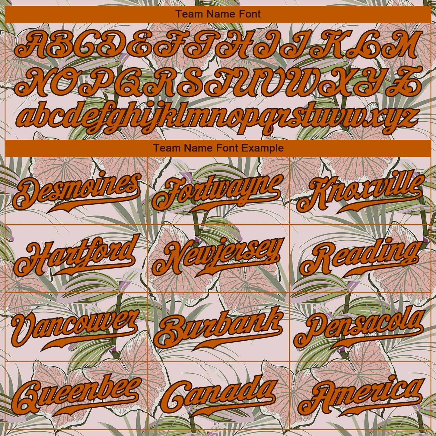 Custom Light Pink Texas Orange-Brown 3D Pattern Design Tropical Hawaii Plants Authentic Baseball Jersey view 4