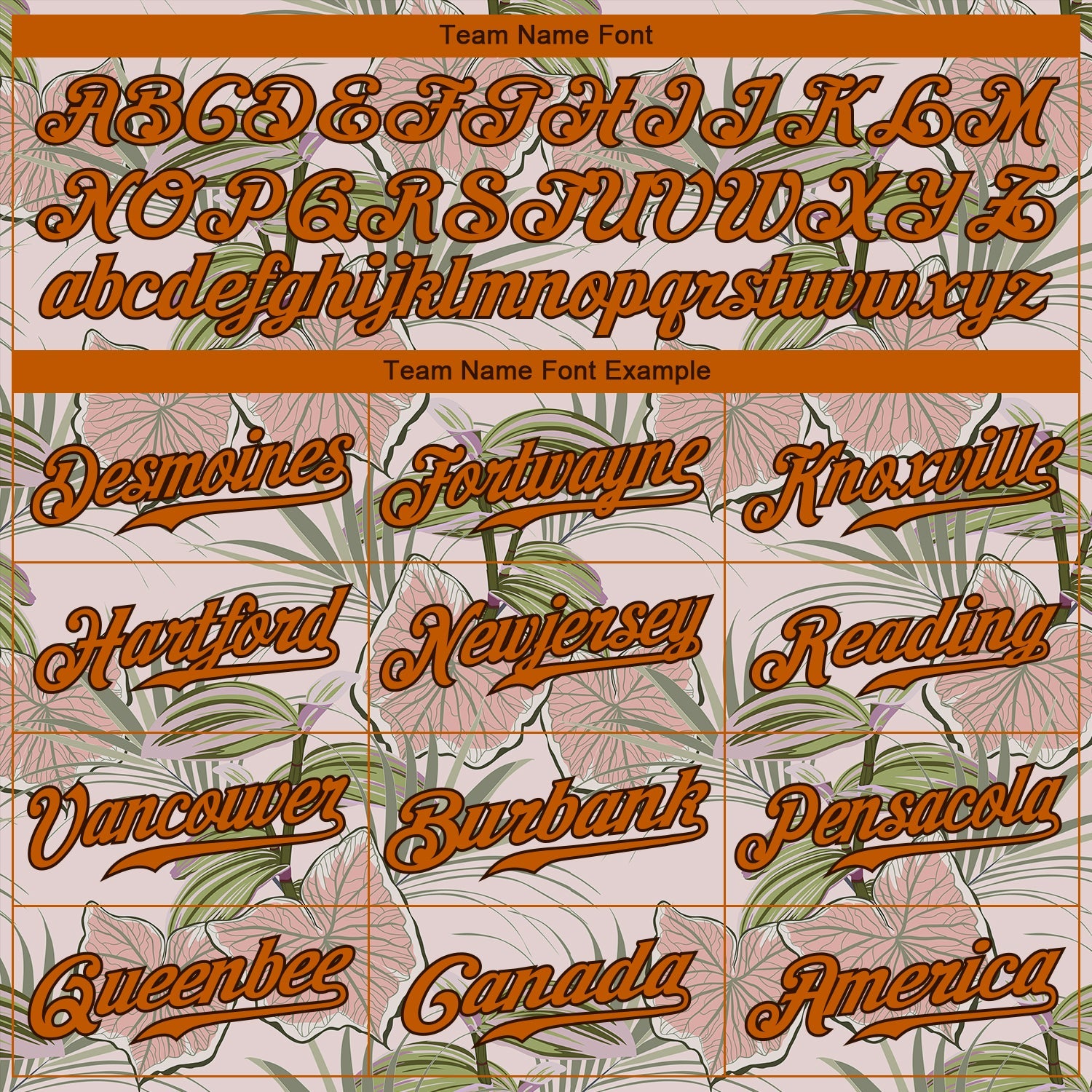 Custom Light Pink Texas Orange-Brown 3D Pattern Design Tropical Hawaii Plants Authentic Baseball Jersey view 4
