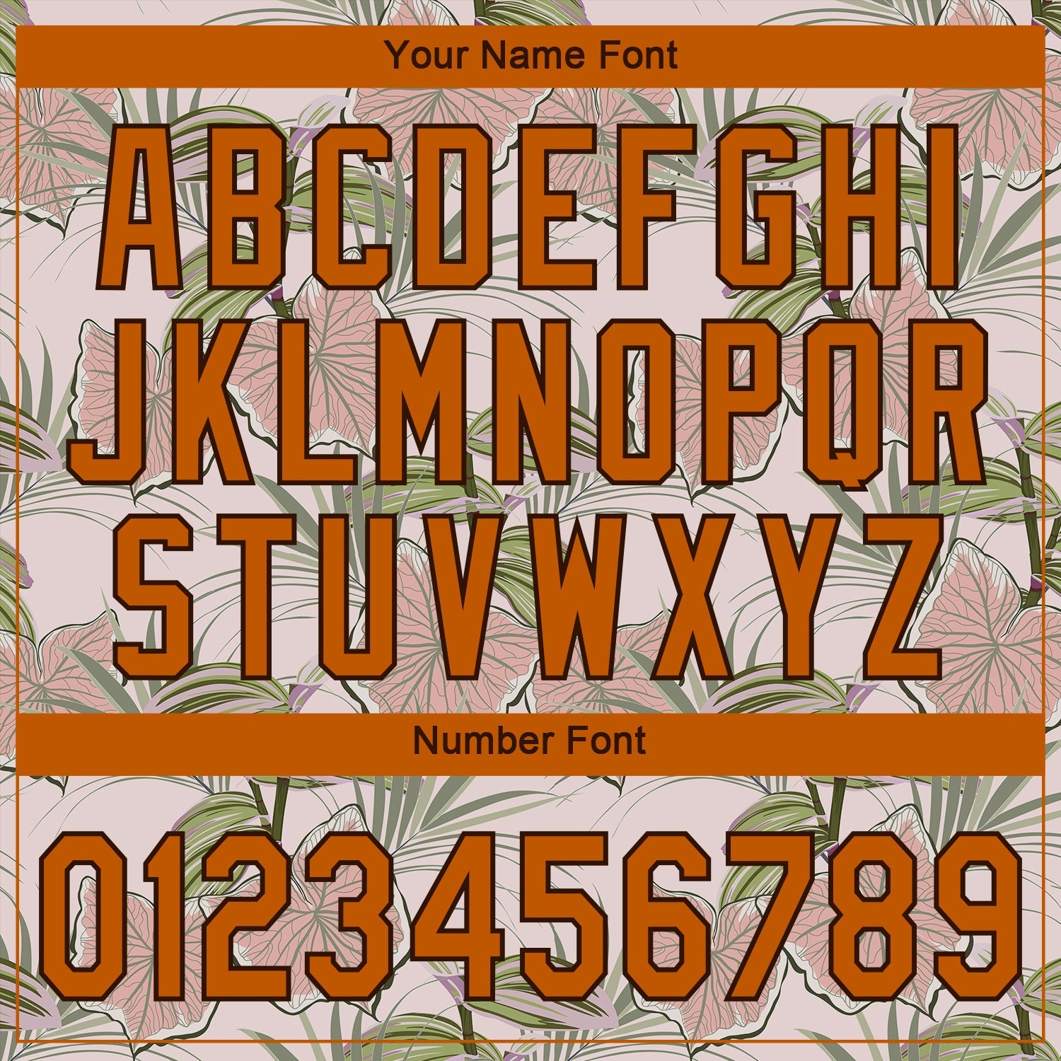Custom Light Pink Texas Orange-Brown 3D Pattern Design Tropical Hawaii Plants Authentic Baseball Jersey view 5