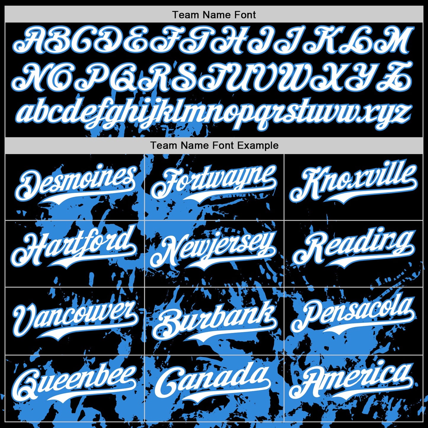 Custom Black White-Powder Blue Splatter Authentic Baseball Jersey view 4