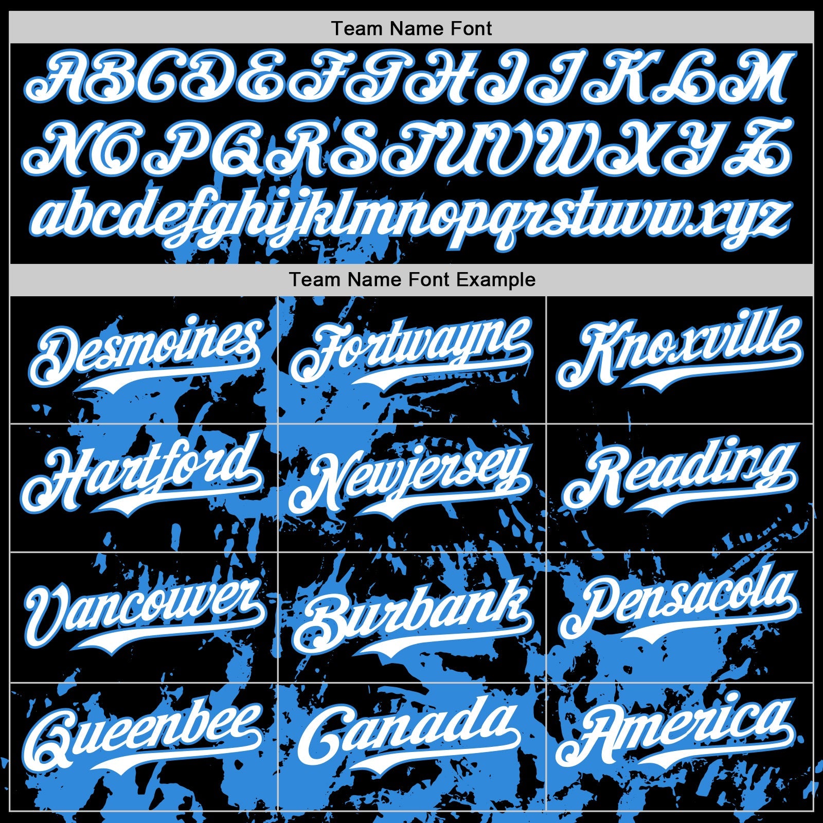Custom Black White-Powder Blue Splatter Authentic Baseball Jersey view 4