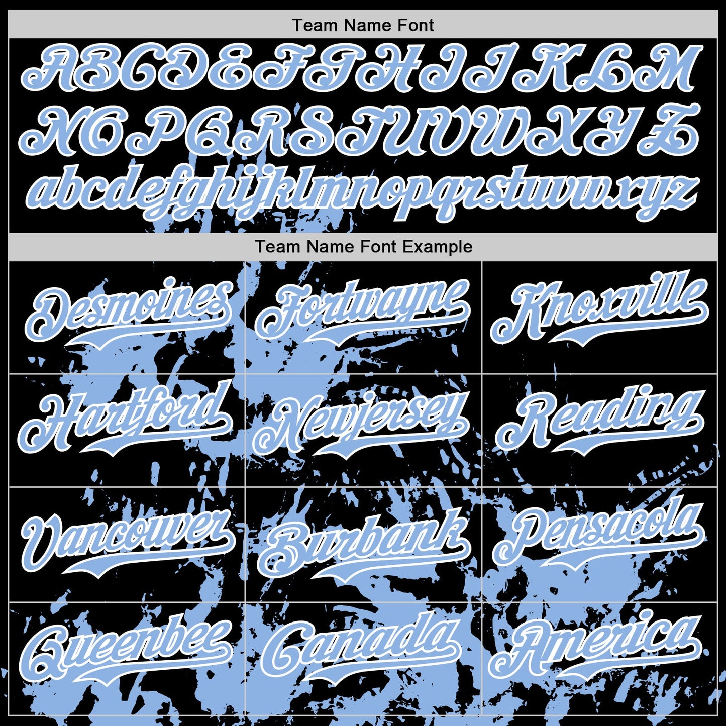 Custom Black Light Blue-White Splatter Authentic Baseball Jersey view 4