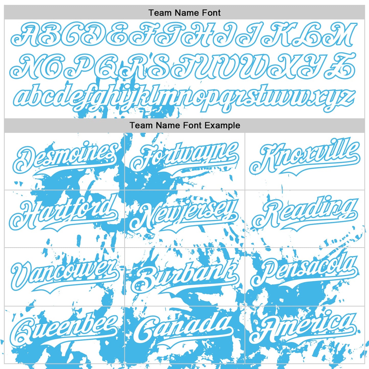 Custom White Sky Blue Splatter Authentic Baseball Jersey view 4