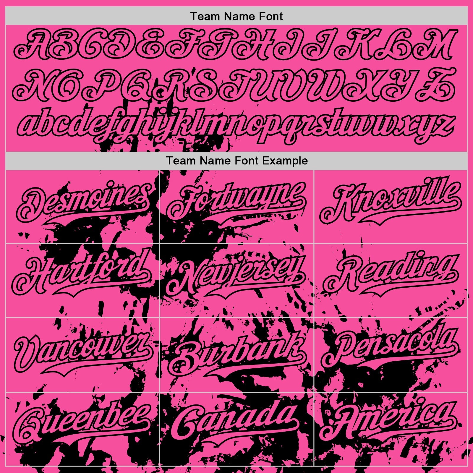 Custom Pink Black Splatter Authentic Baseball Jersey view 4