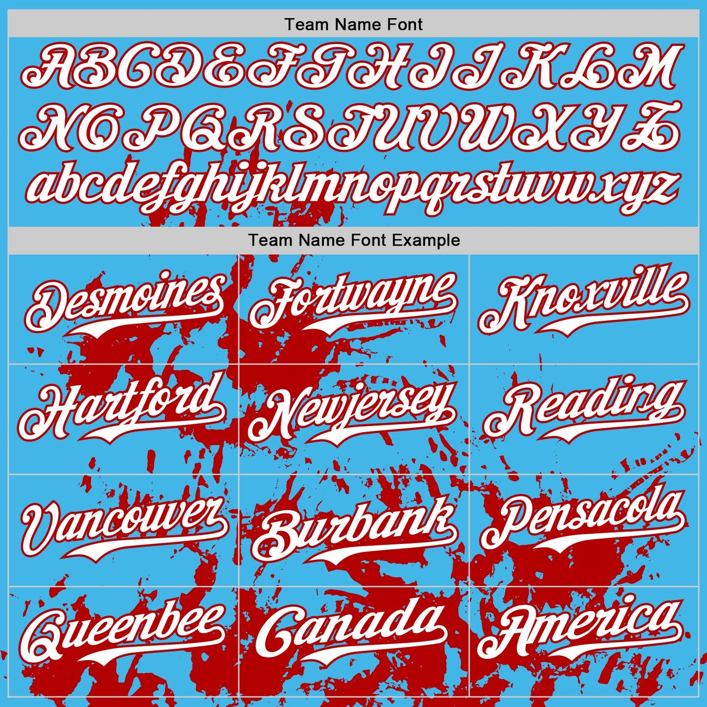 Custom Sky Blue White-Red Splatter Authentic Baseball Jersey view 4