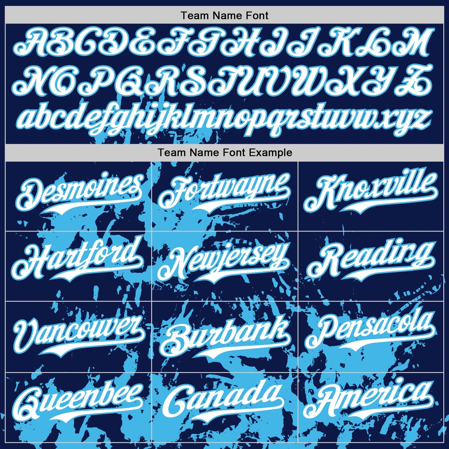 Custom Navy White-Sky Blue Splatter Authentic Baseball Jersey view 4