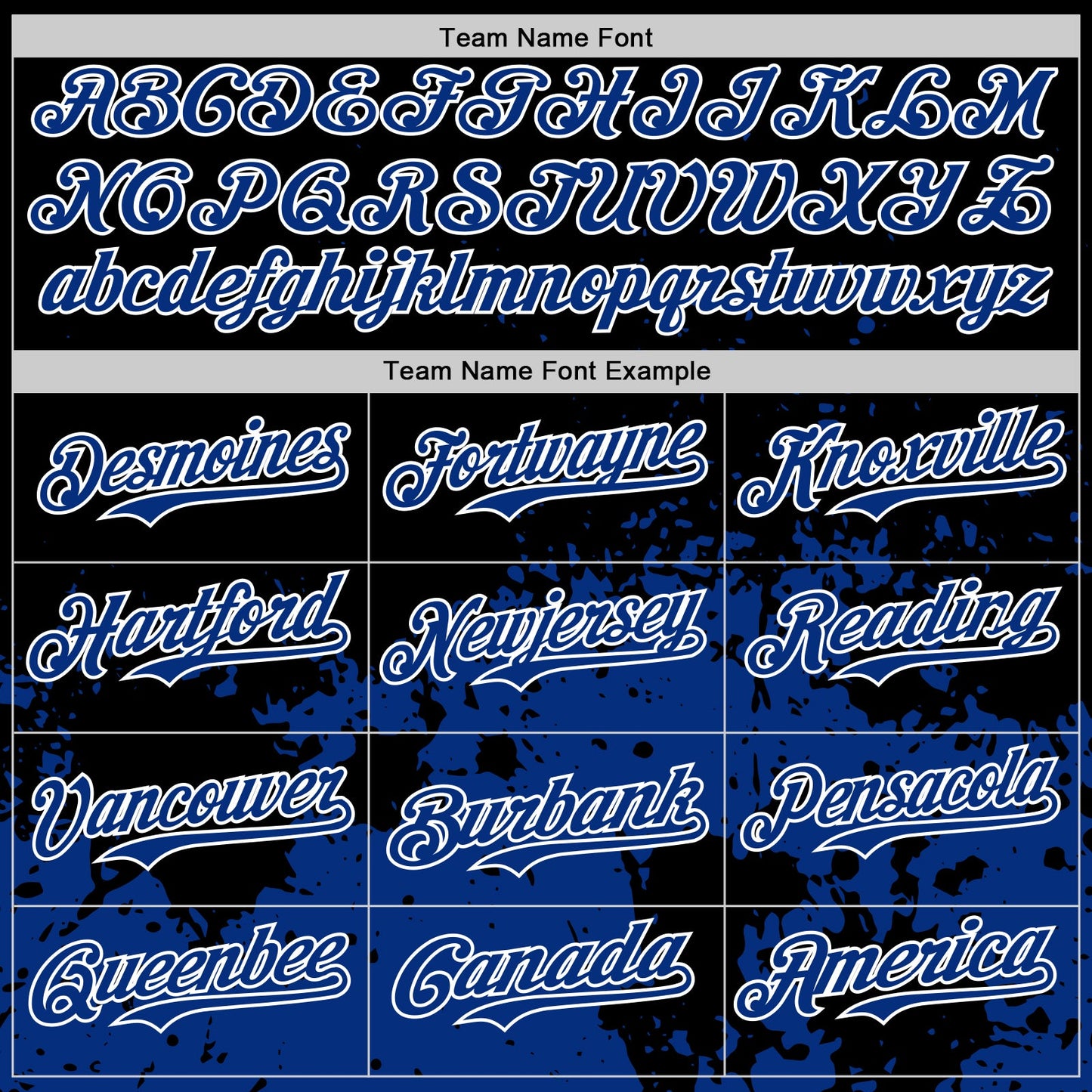 Custom Black Royal-White Abstract Splatter Grunge Authentic Baseball Jersey view 4