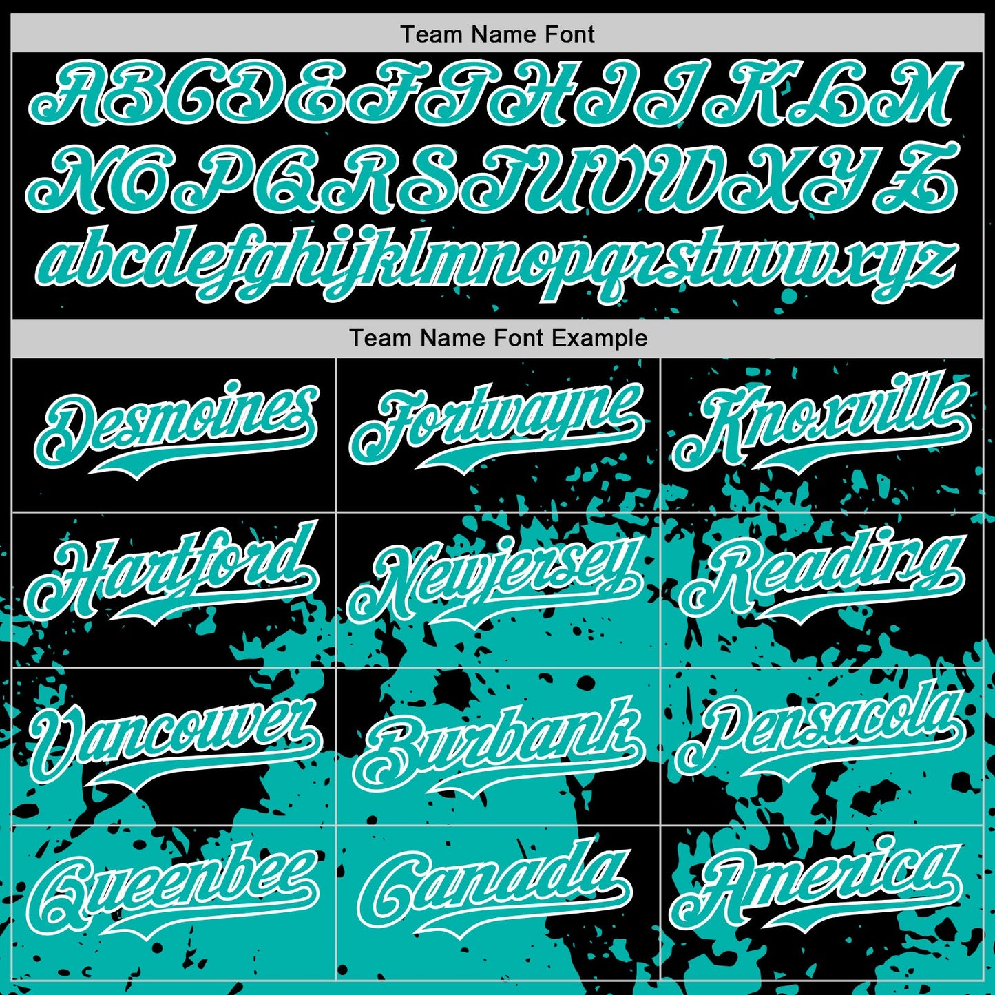 Custom Black Aqua-White Abstract Splatter Grunge Authentic Baseball Jersey view 4