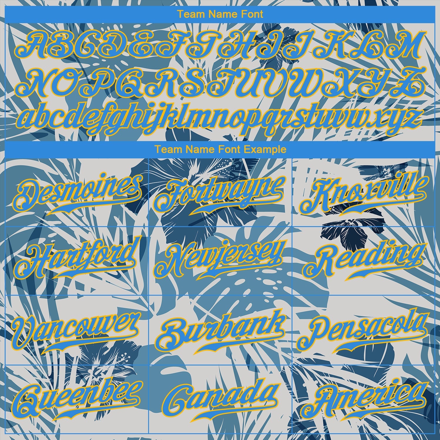 Custom White Electric Blue-Gold 3D Pattern Design Hawaii Palm Leaves And Flowers Authentic Baseball Jersey view 4