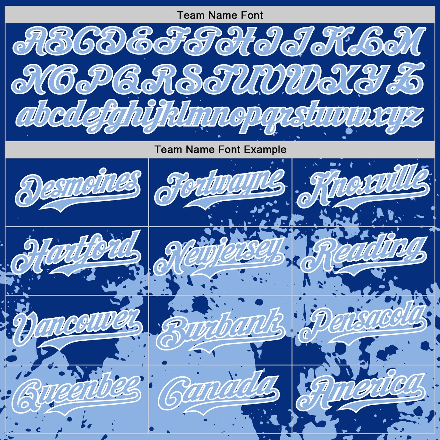 Custom Royal Light Blue-White Abstract Splatter Grunge Authentic Baseball Jersey view 4