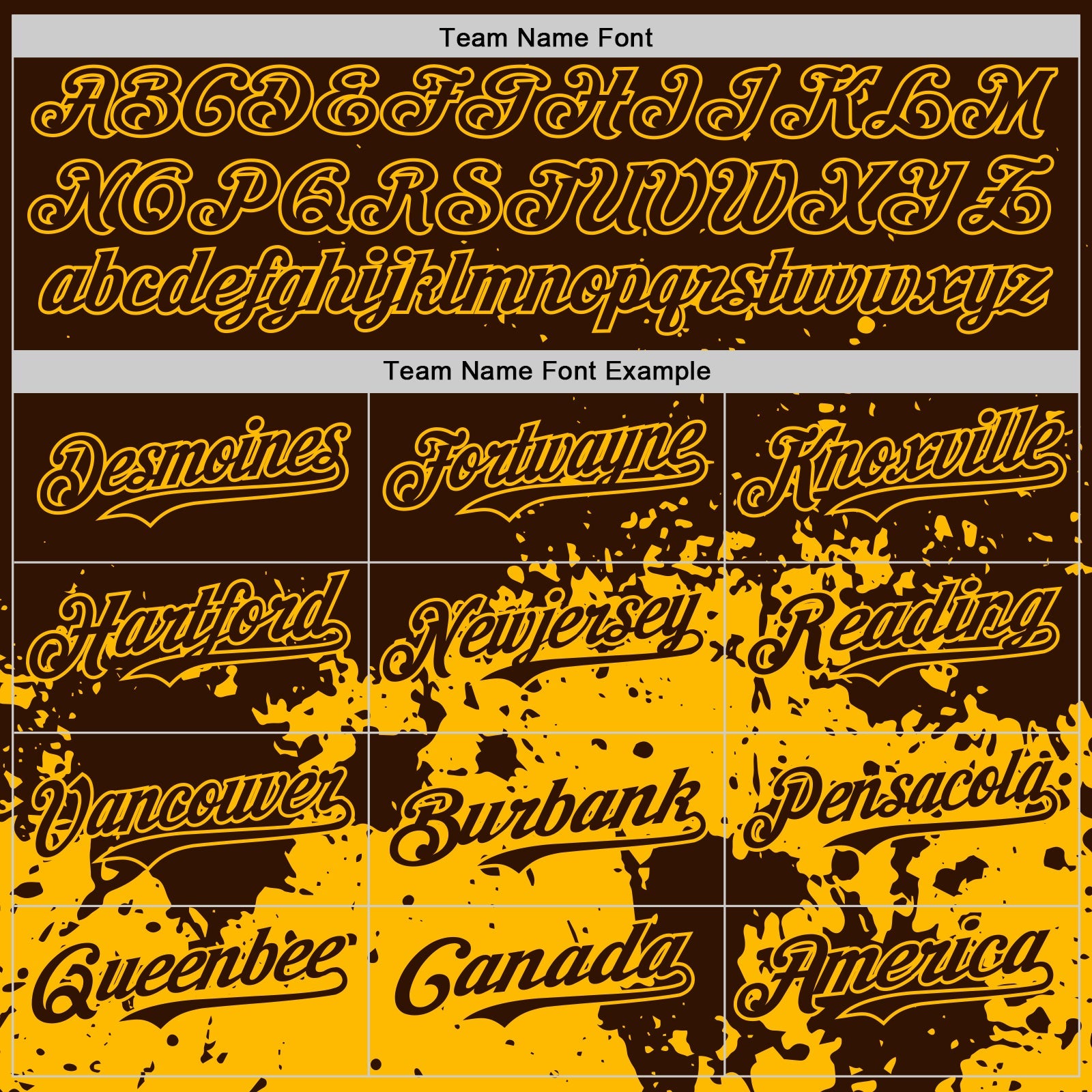Custom Brown Yellow Abstract Splatter Grunge Authentic Baseball Jersey view 4