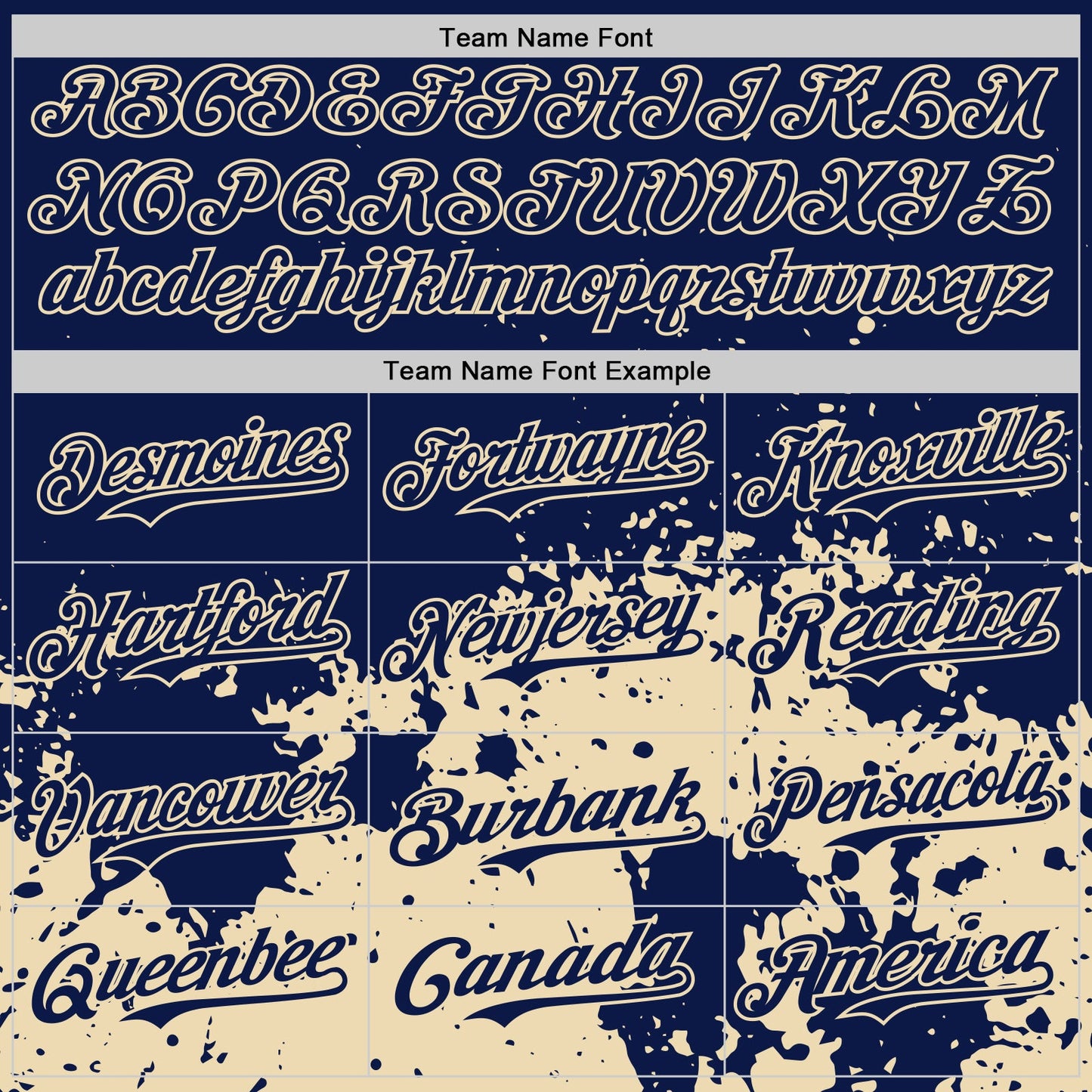 Custom Navy Cream Abstract Splatter Grunge Authentic Baseball Jersey view 4