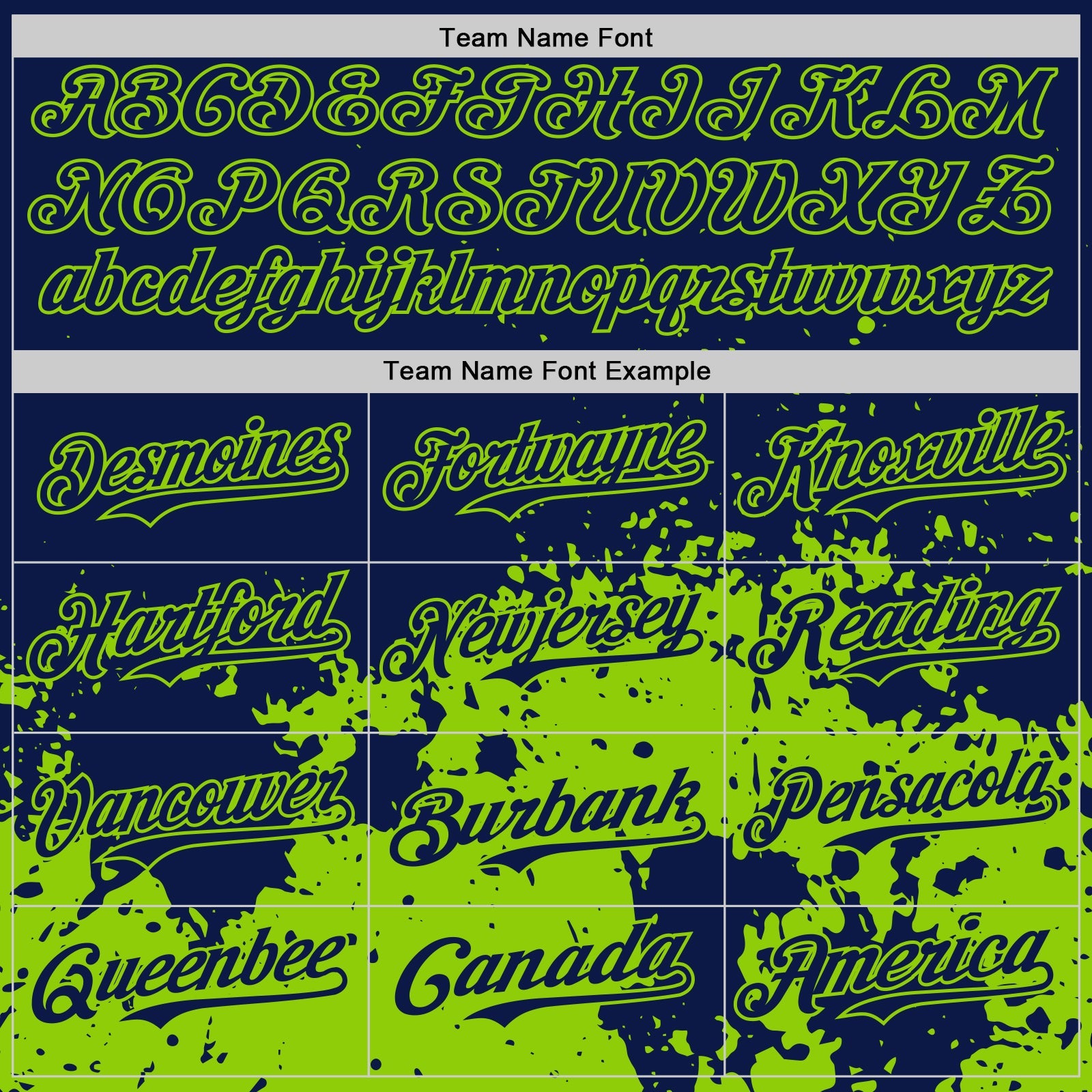 Custom Navy Neon Green Abstract Splatter Grunge Authentic Baseball Jersey view 4