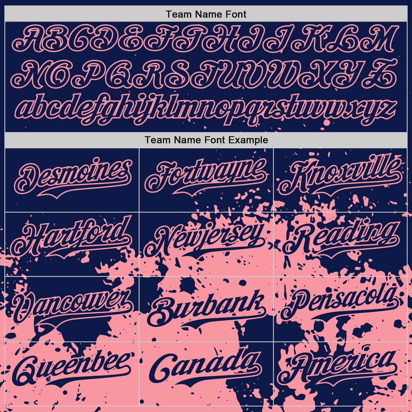 Custom Navy Medium Pink Abstract Splatter Grunge Authentic Baseball Jersey view 4