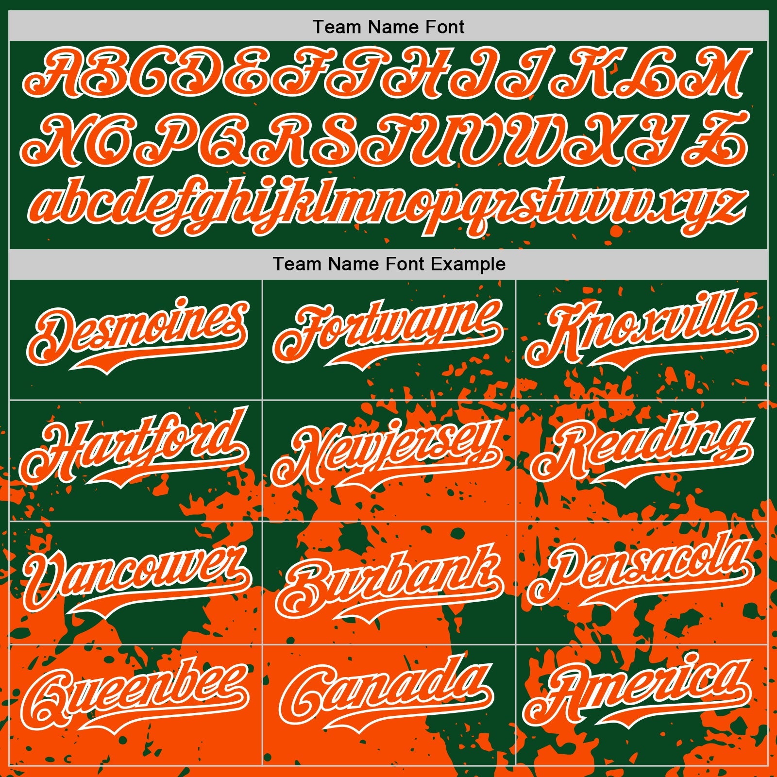 Custom Green Orange-White Abstract Splatter Grunge Authentic Baseball Jersey view 4