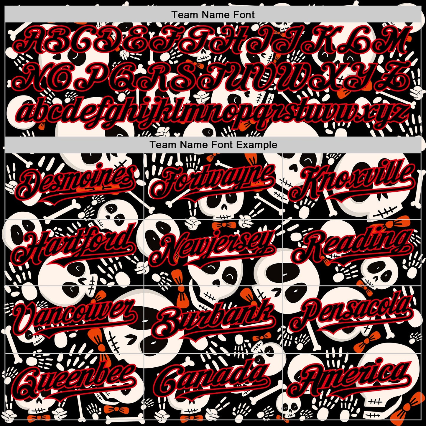 Custom Black Fire Red Sugar Skull Day of the Dead Mexican Folk Art Authentic Baseball Jersey view 4