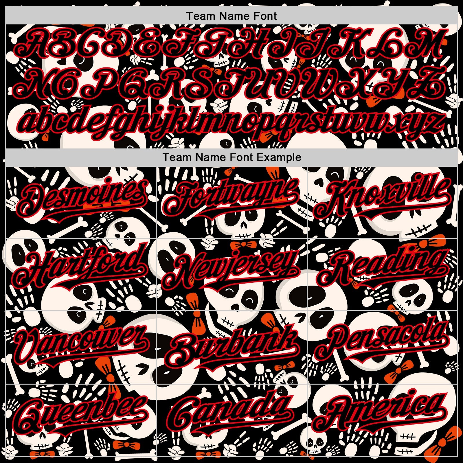Custom Black Fire Red Sugar Skull Day of the Dead Mexican Folk Art Authentic Baseball Jersey view 4