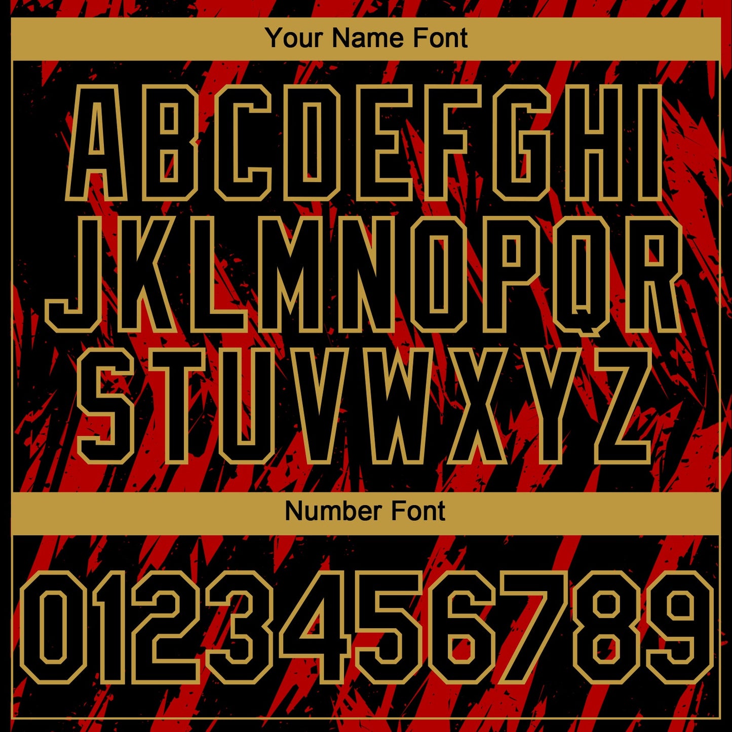 Custom Black Old Gold-Red Splatter Torn Sharp Brush Stroke Authentic Baseball Jersey view 5