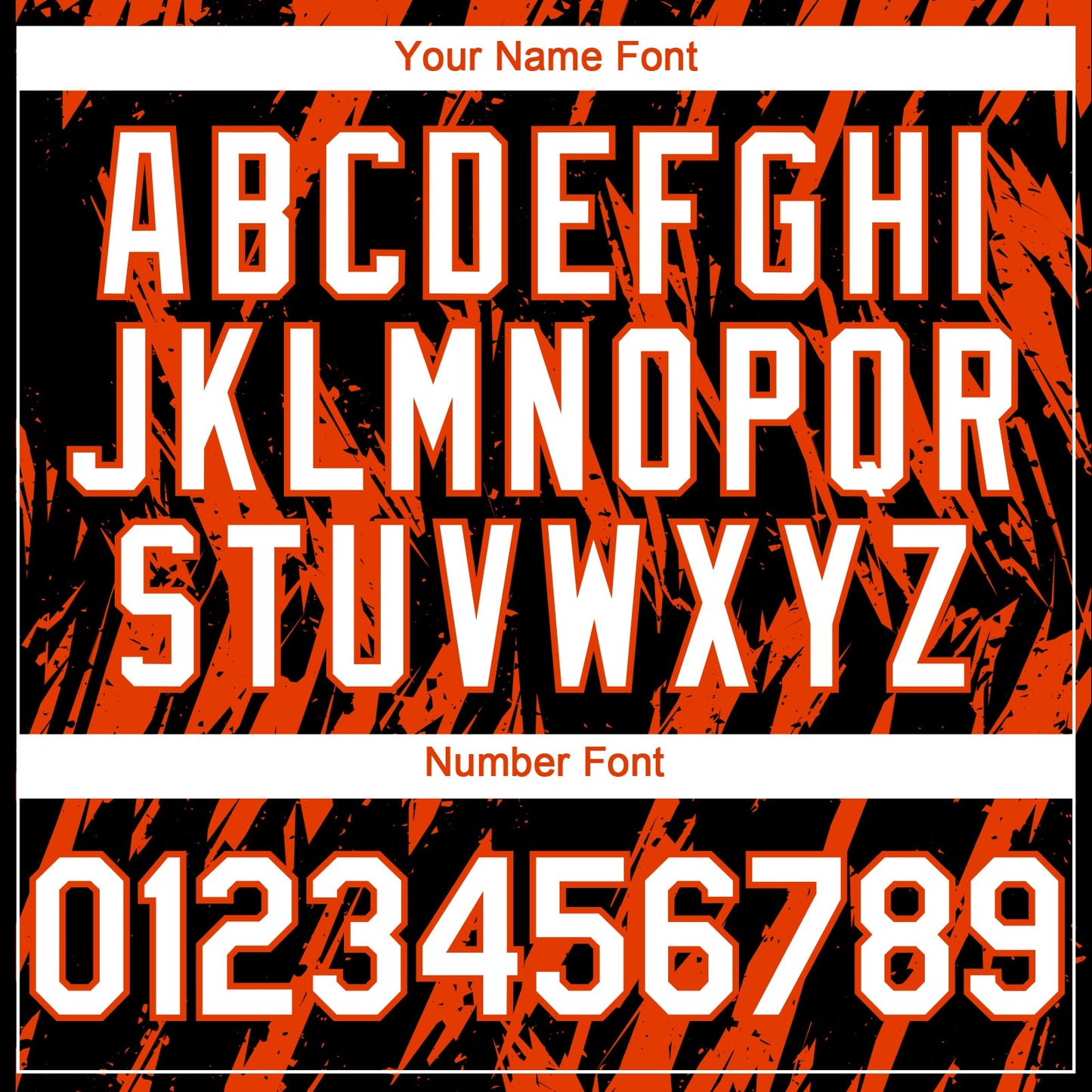 Custom Black White-Orange Splatter Torn Sharp Brush Stroke Authentic Baseball Jersey view 5