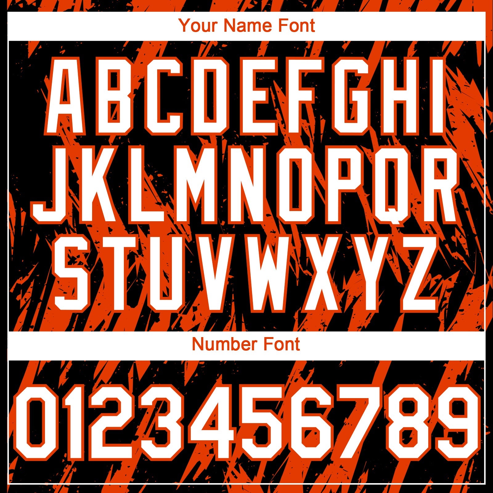 Custom Black White-Orange Splatter Torn Sharp Brush Stroke Authentic Baseball Jersey view 5