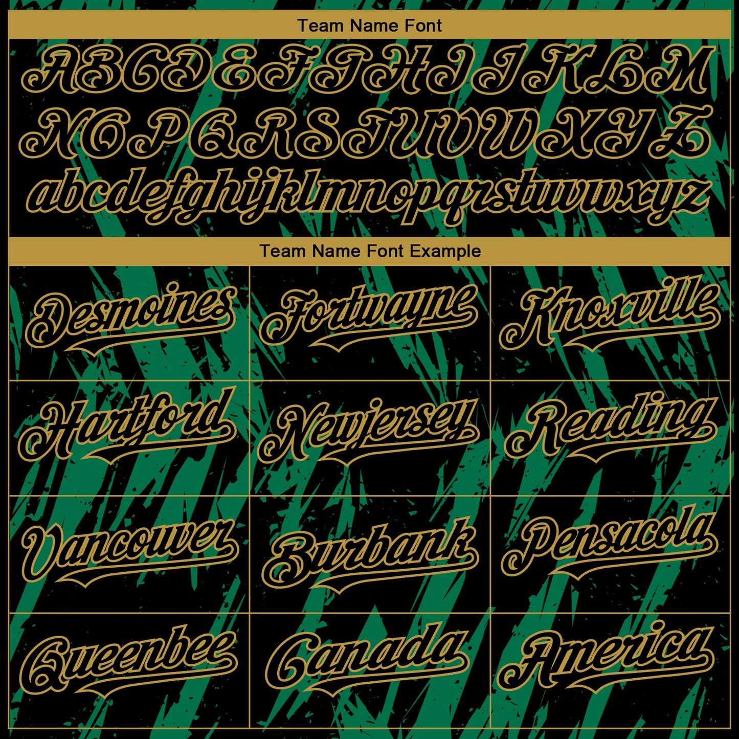 Custom Black Old Gold-Kelly Green Splatter Torn Sharp Brush Stroke Authentic Baseball Jersey view 4