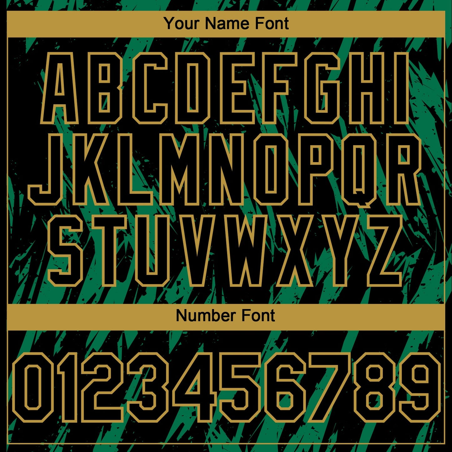 Custom Black Old Gold-Kelly Green Splatter Torn Sharp Brush Stroke Authentic Baseball Jersey view 5