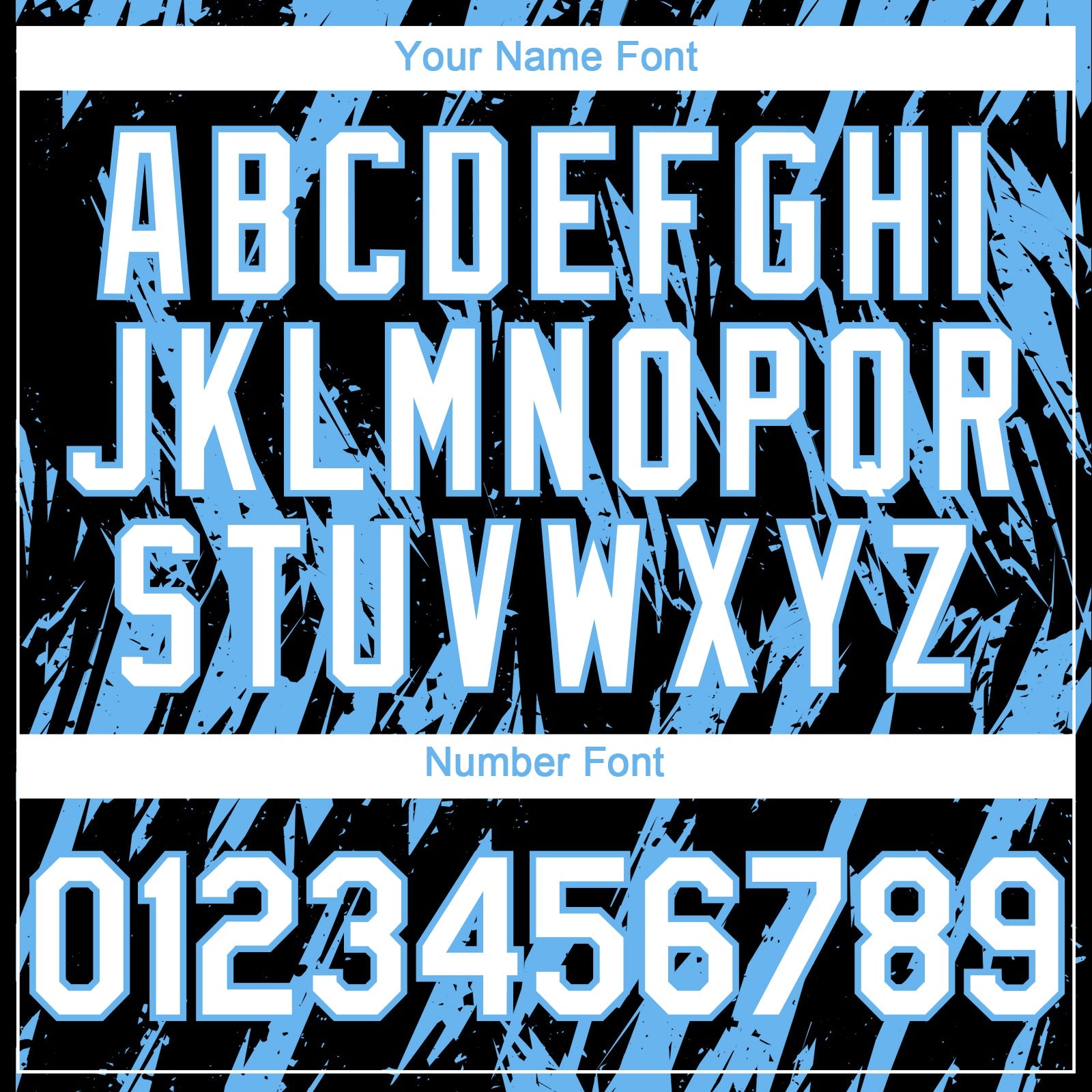 Custom Black White-Sky Blue Splatter Torn Sharp Brush Stroke Authentic Baseball Jersey view 5