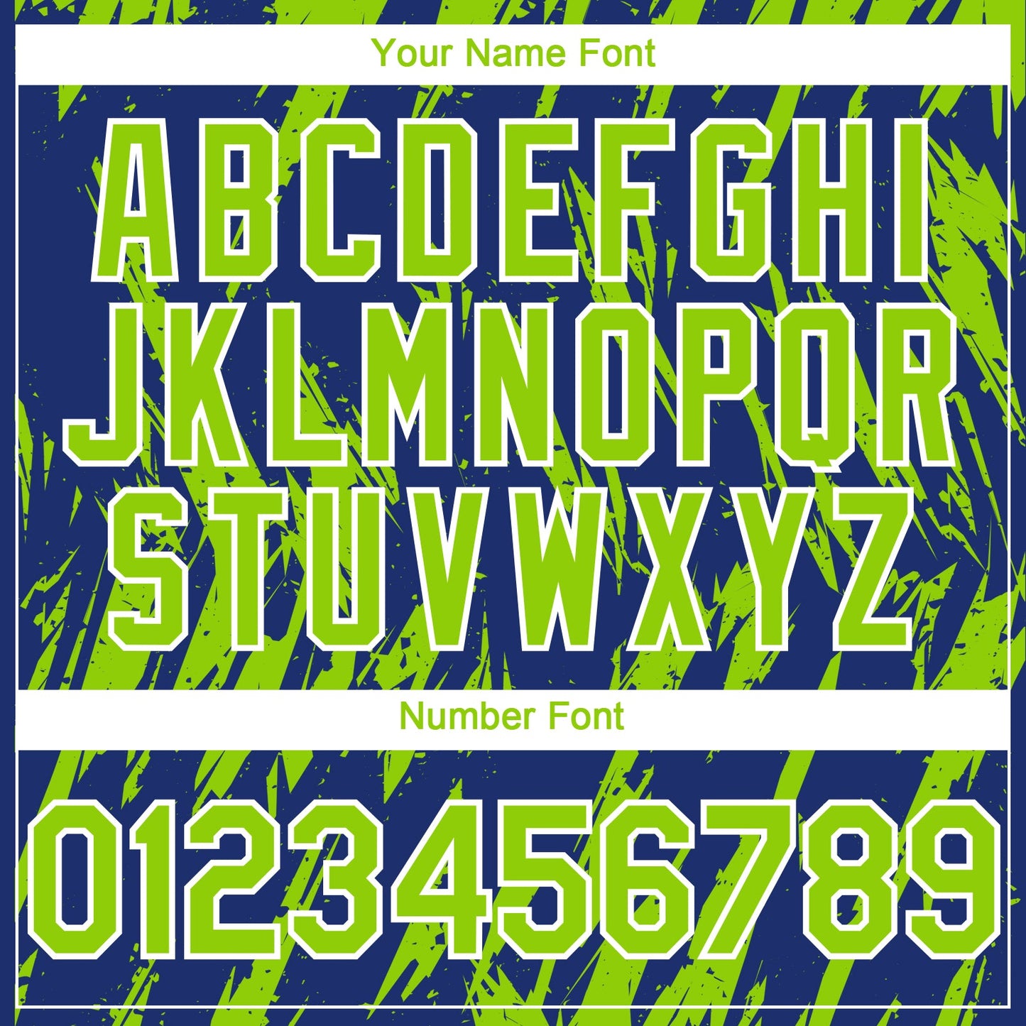 Custom Royal Neon Green-White Splatter Torn Sharp Brush Stroke Authentic Baseball Jersey view 5