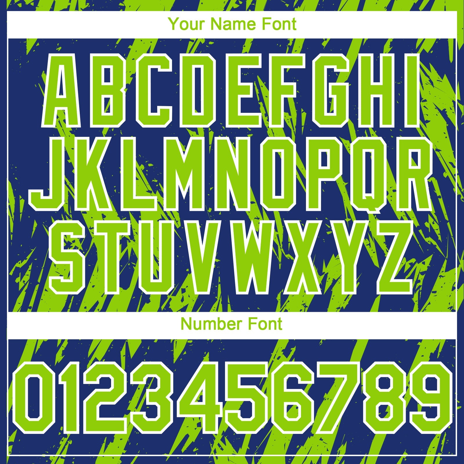 Custom Royal Neon Green-White Splatter Torn Sharp Brush Stroke Authentic Baseball Jersey view 5