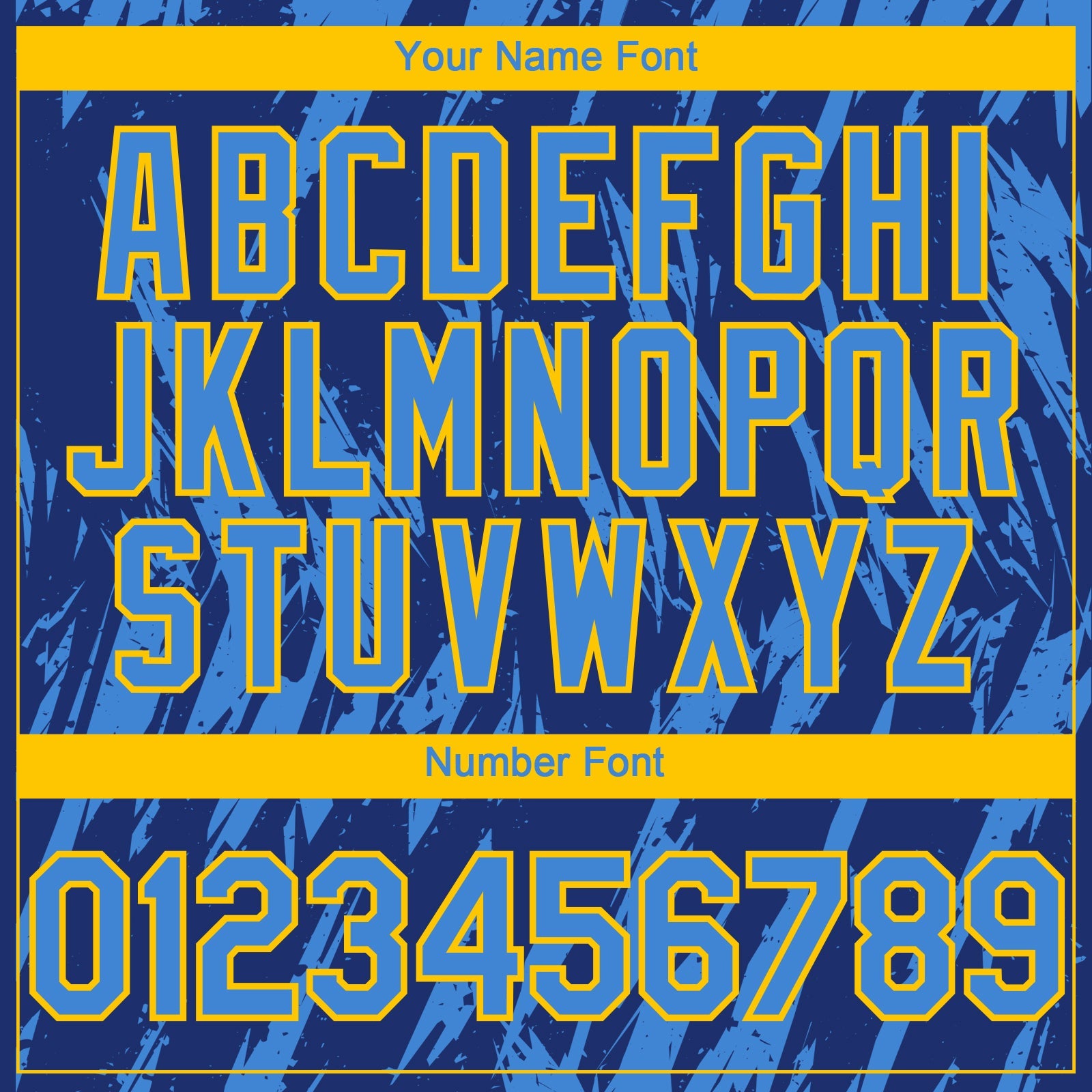 Custom Royal Powder Blue-Yellow Splatter Torn Sharp Brush Stroke Authentic Baseball Jersey view 5