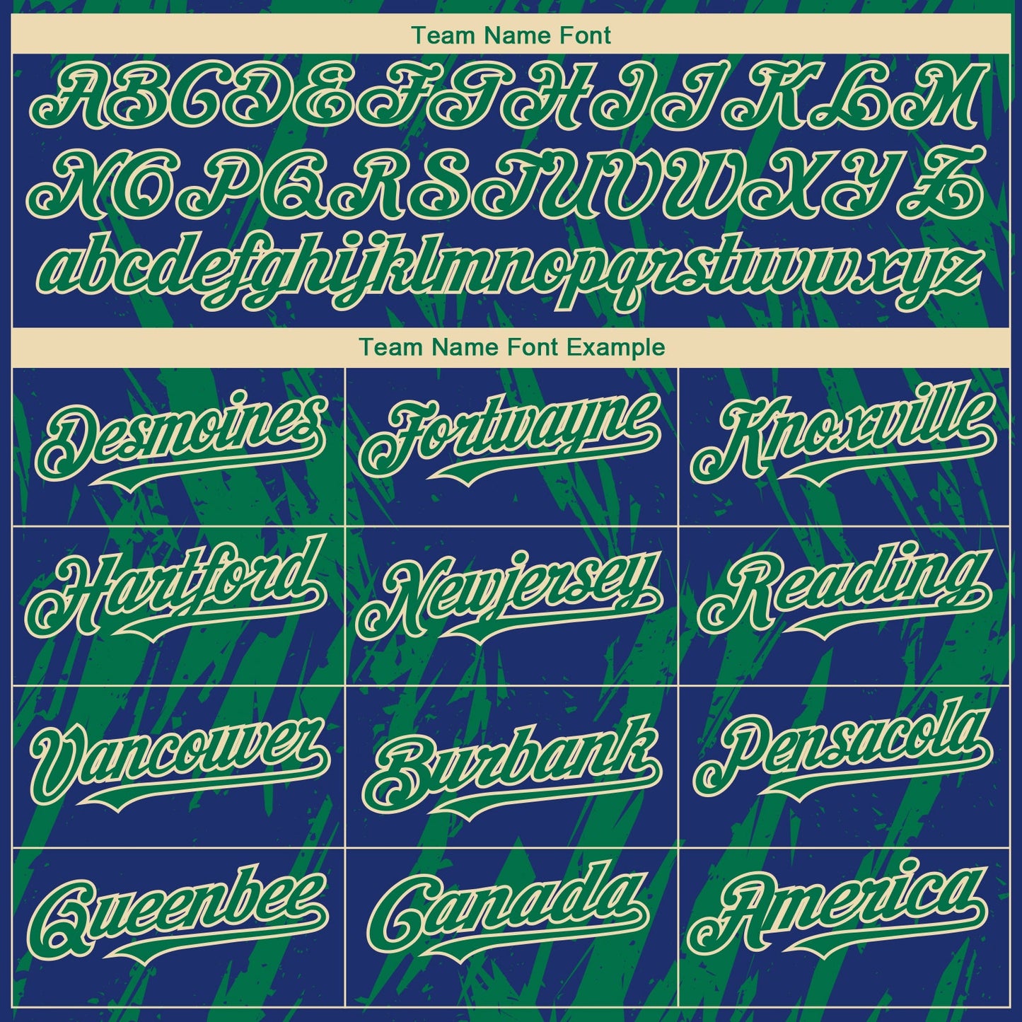 Custom Royal Kelly Green-Cream Splatter Torn Sharp Brush Stroke Authentic Baseball Jersey view 4