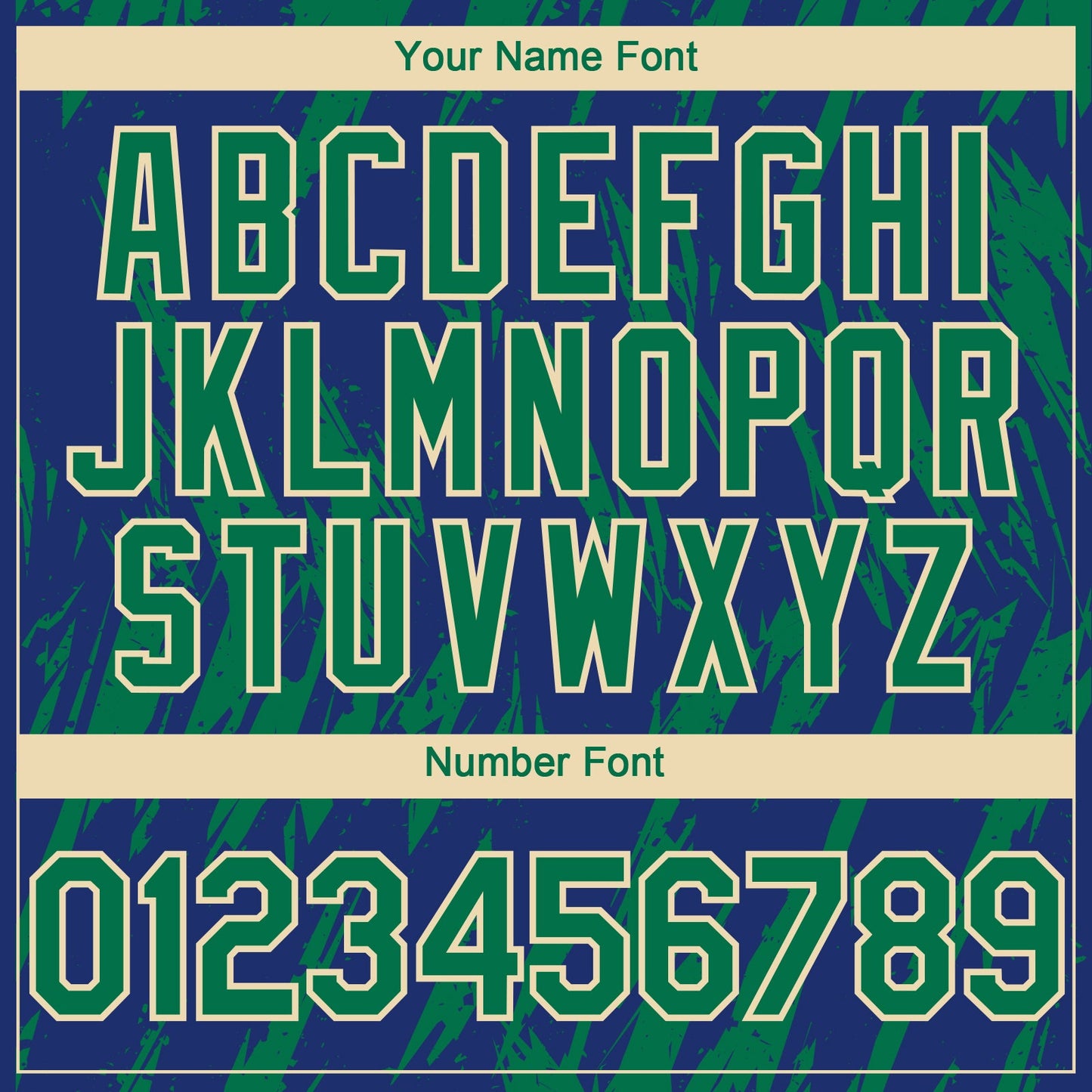 Custom Royal Kelly Green-Cream Splatter Torn Sharp Brush Stroke Authentic Baseball Jersey view 5