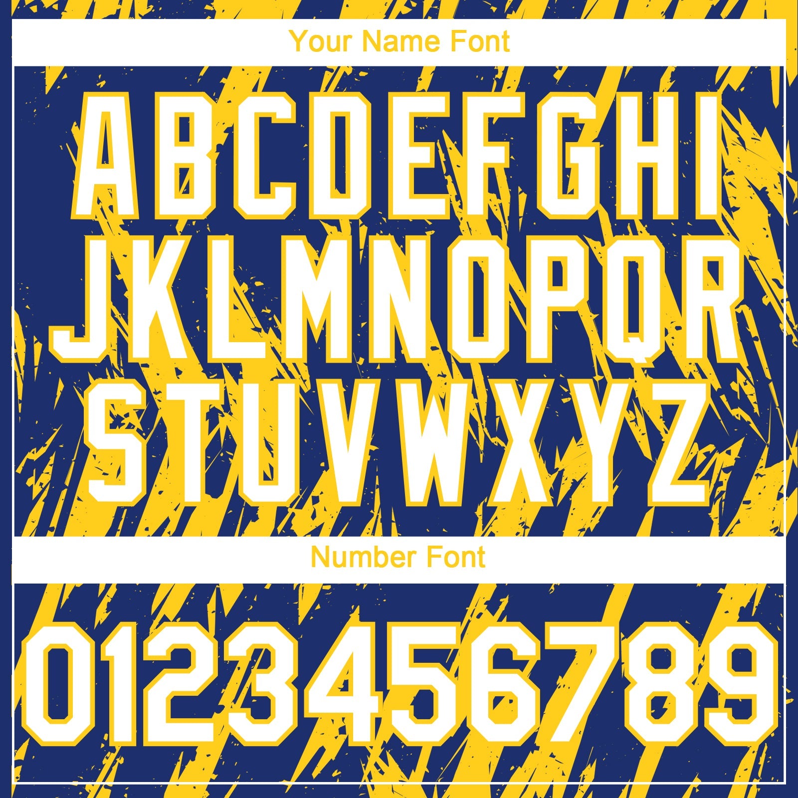 Custom Royal White-Yellow Splatter Torn Sharp Brush Stroke Authentic Baseball Jersey view 5