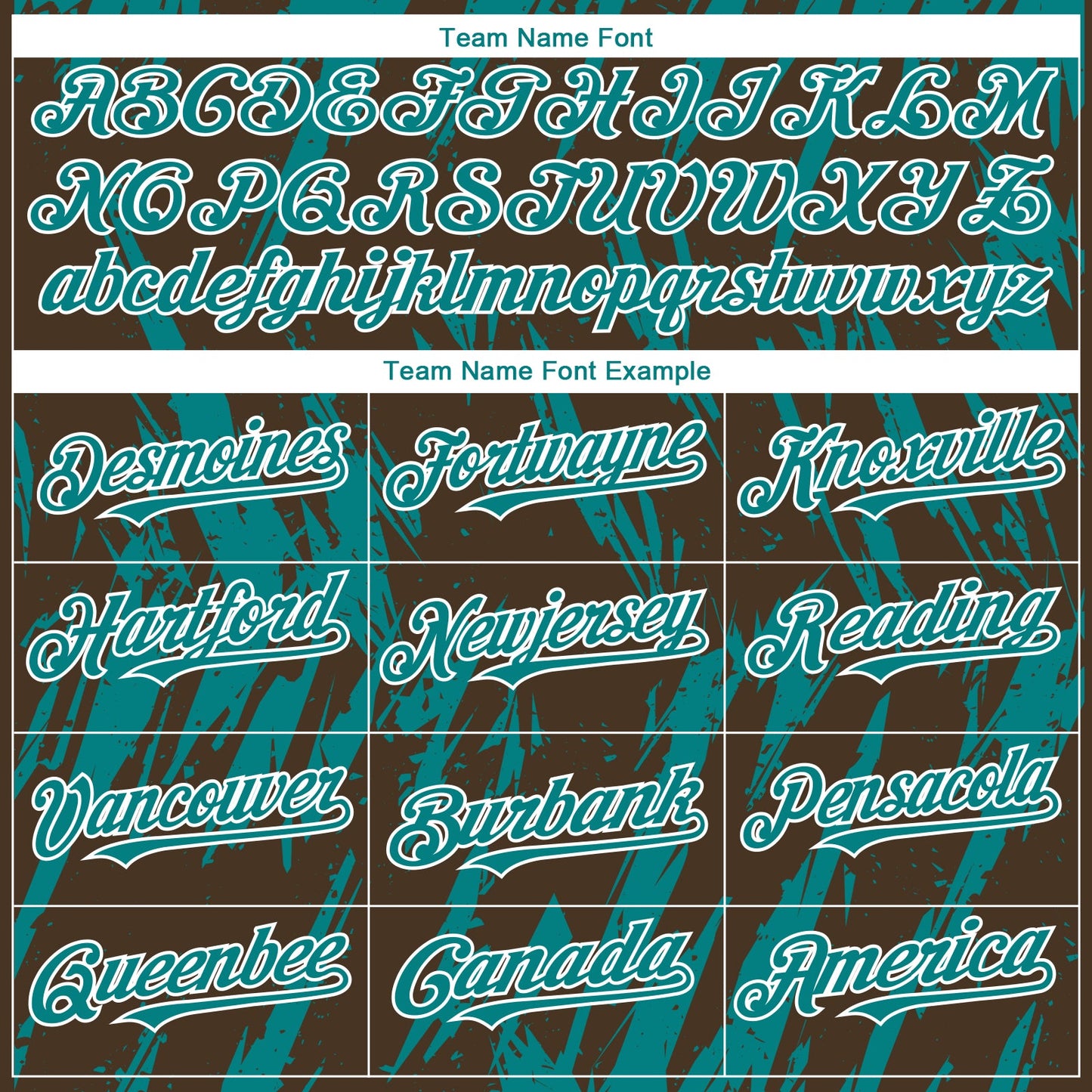 Custom Brown Teal-White Splatter Torn Sharp Brush Stroke Authentic Baseball Jersey view 4