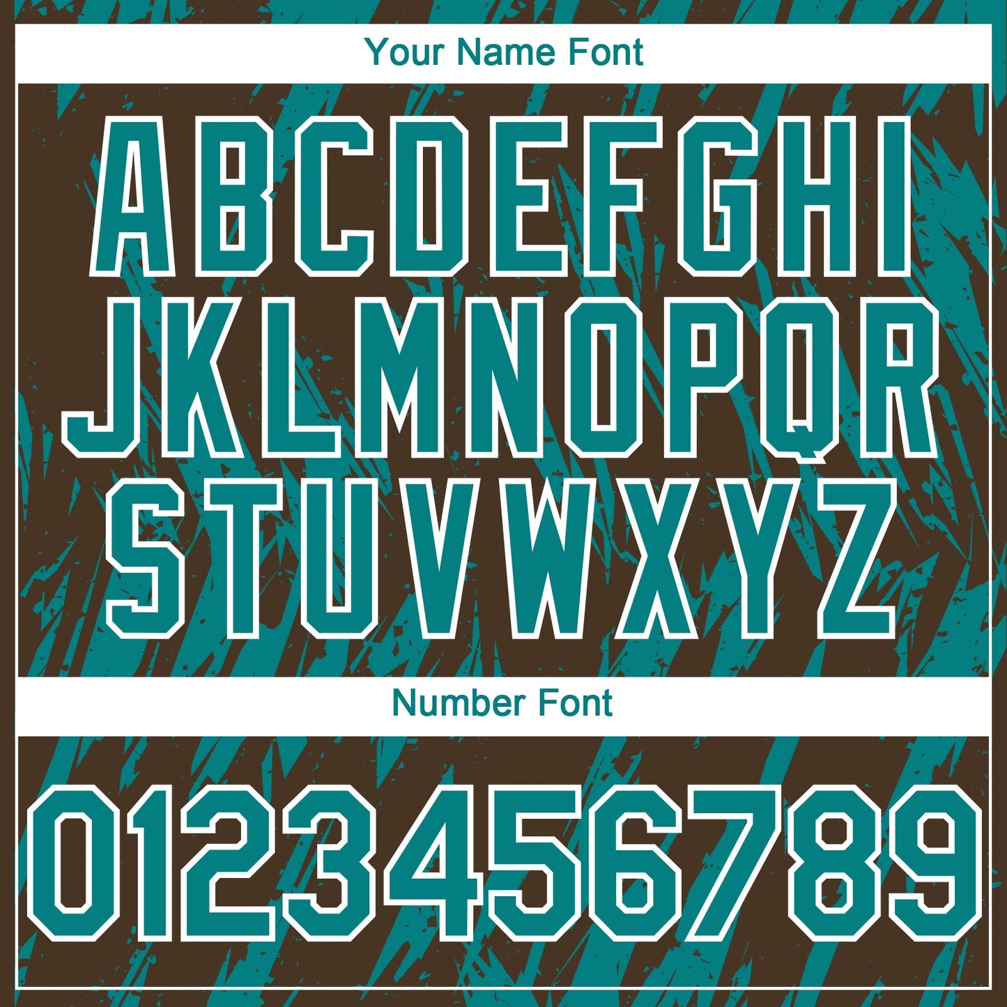 Custom Brown Teal-White Splatter Torn Sharp Brush Stroke Authentic Baseball Jersey view 5