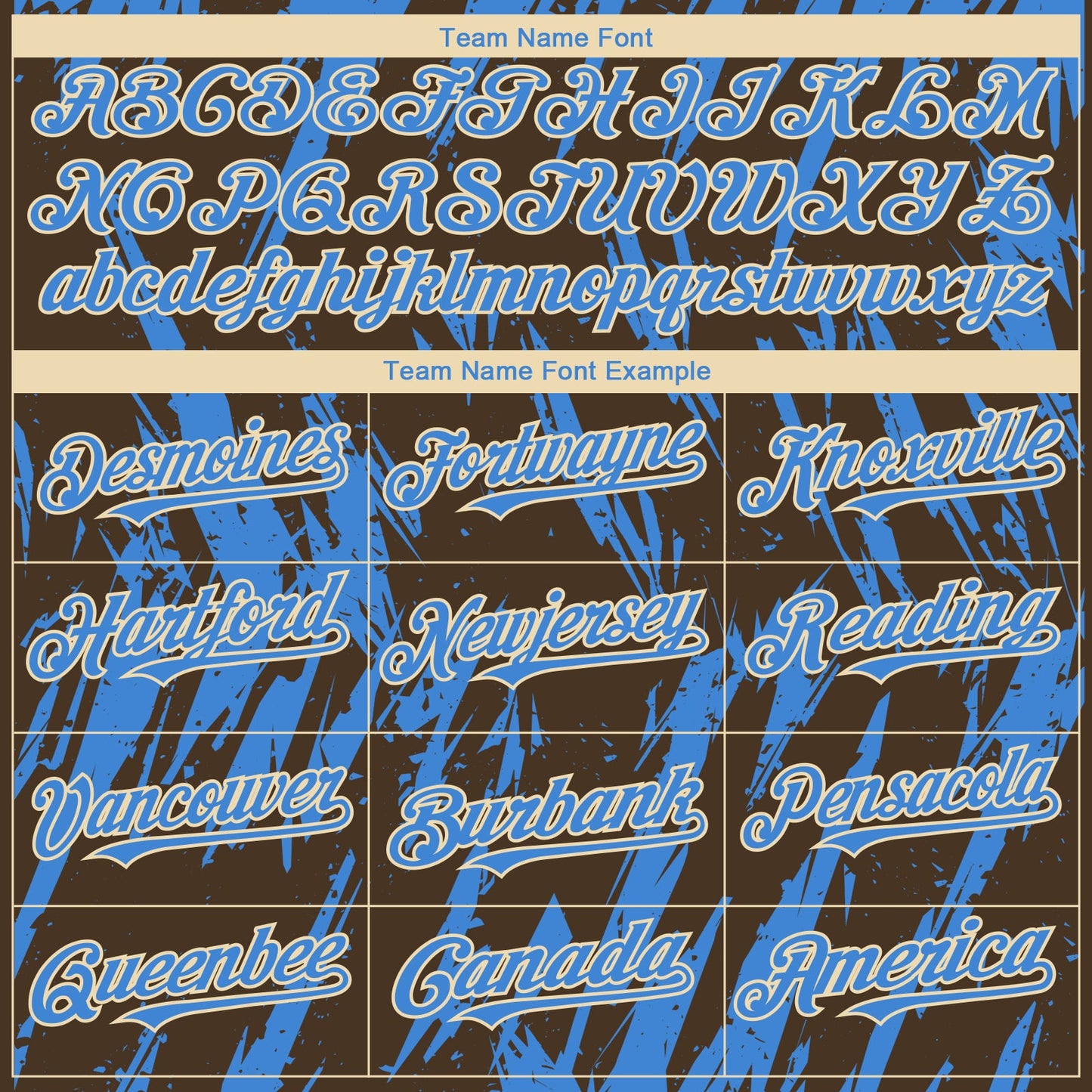 Custom Brown Powder Blue-Cream Splatter Torn Sharp Brush Stroke Authentic Baseball Jersey view 4