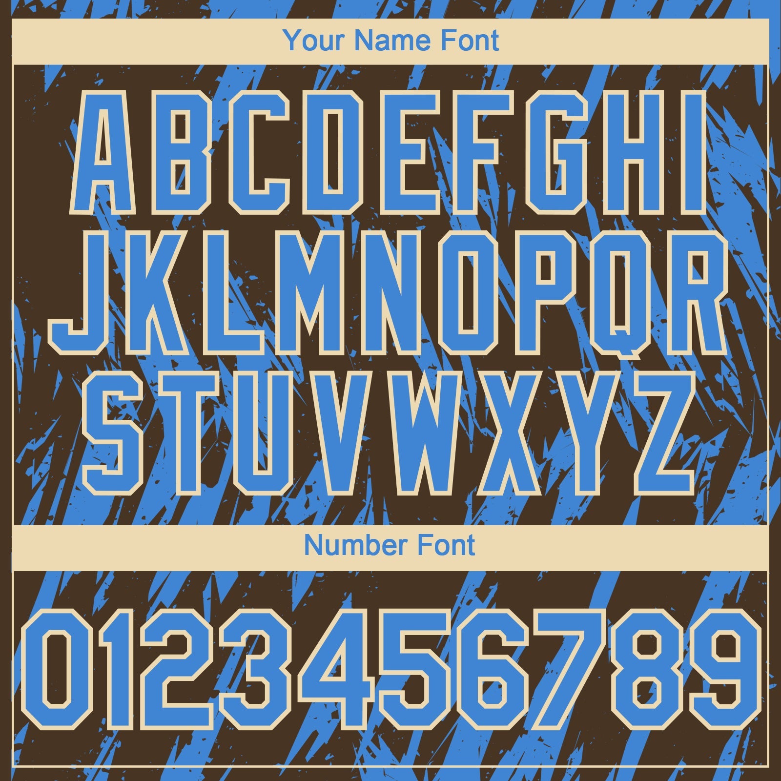 Custom Brown Powder Blue-Cream Splatter Torn Sharp Brush Stroke Authentic Baseball Jersey view 5