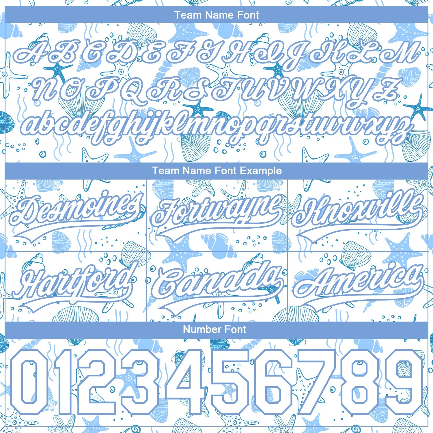 Custom White Light Blue 3D Pattern Starfishs And Shells Authentic Basketball Shorts view 3