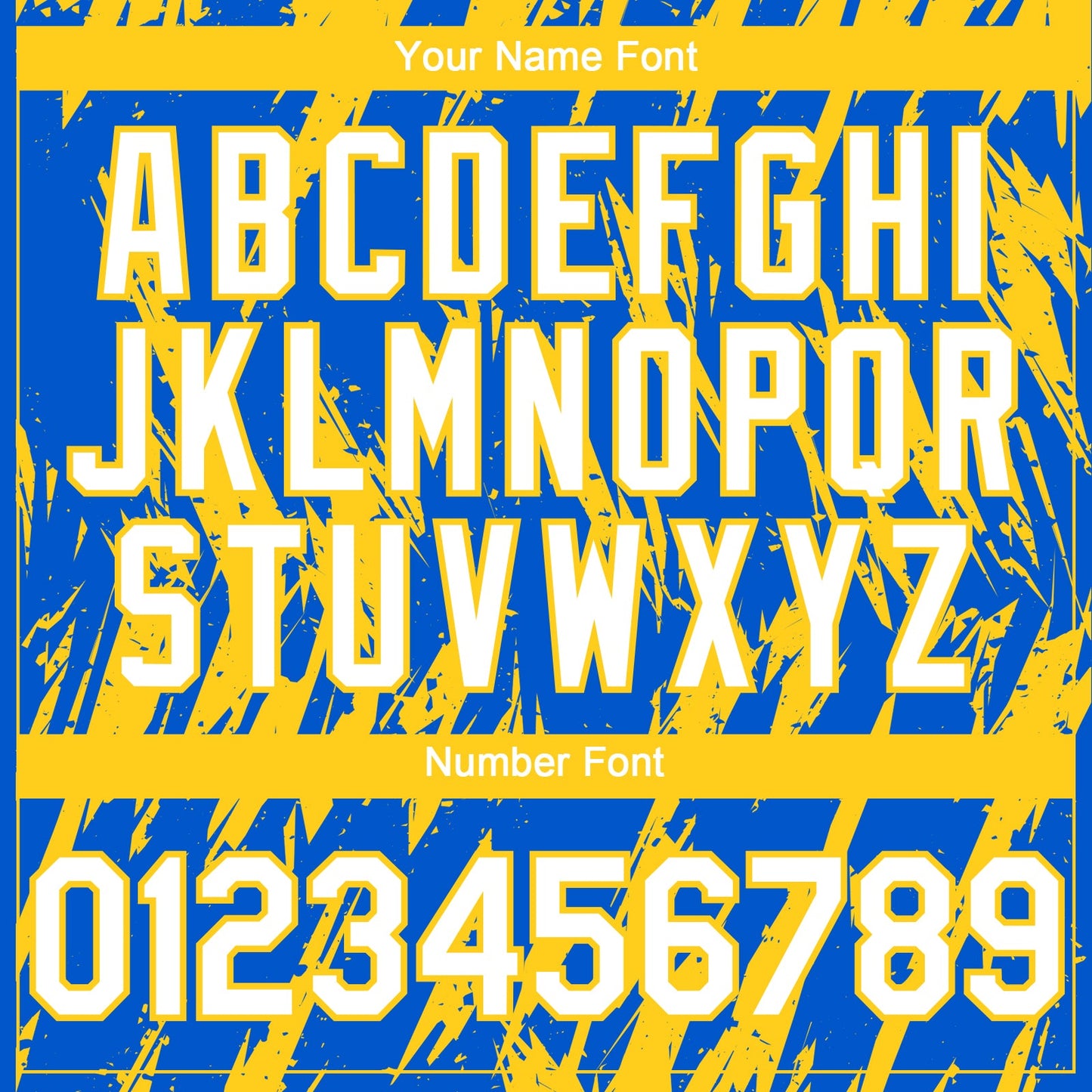 Custom Thunder Blue White-Yellow Splatter Torn Sharp Brush Stroke Authentic Baseball Jersey view 5