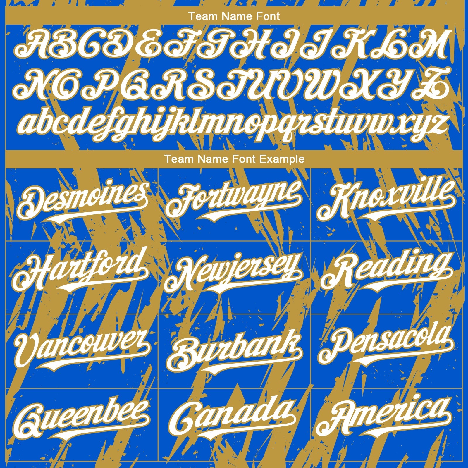 Custom Thunder Blue White-Old Gold Splatter Torn Sharp Brush Stroke Authentic Baseball Jersey view 4