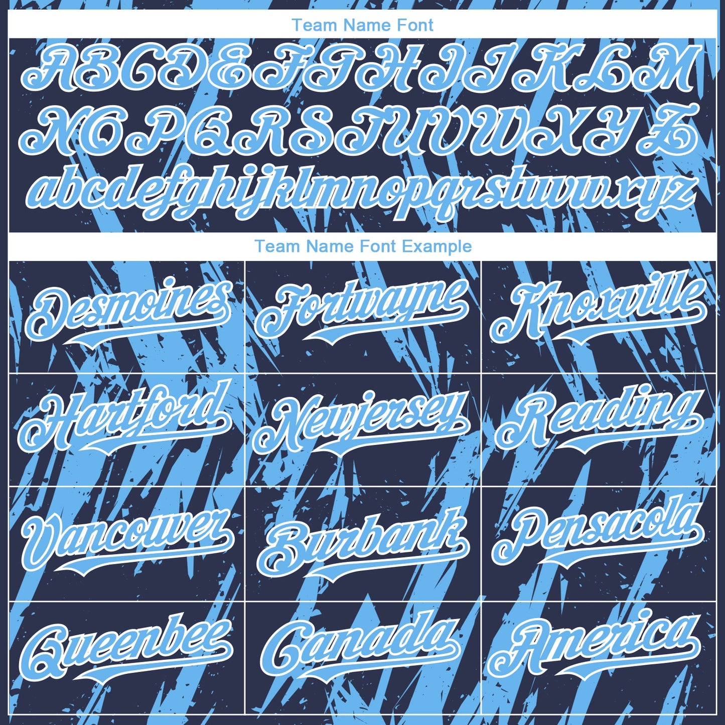 Custom Navy Sky Blue-White Splatter Torn Sharp Brush Stroke Authentic Baseball Jersey view 4